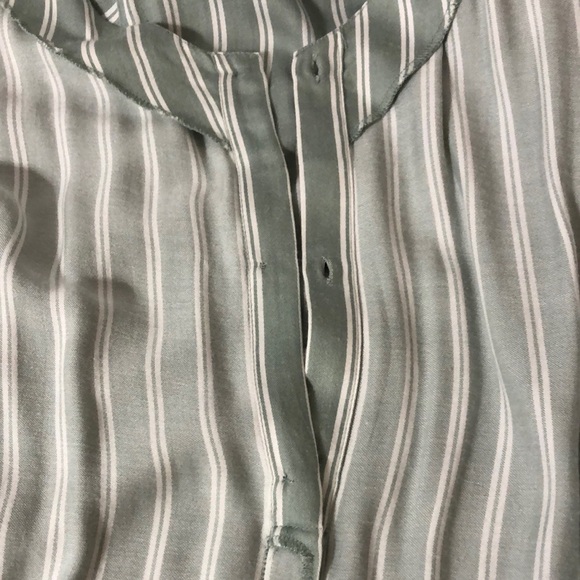 RVCA Nouveau Striped Mint Green Open Back Viscose Midi Dress Size Small - Picture 12 of 16